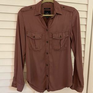 American Eagle Burgundy Flannel